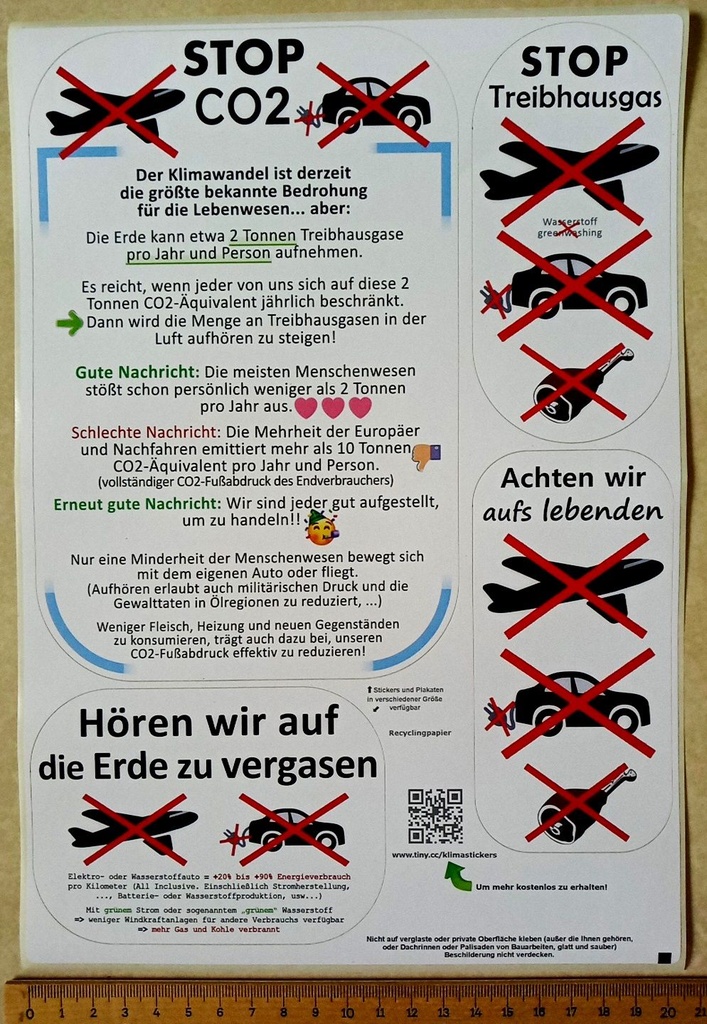 German - Sticker-Mix, STOP CO2, ...