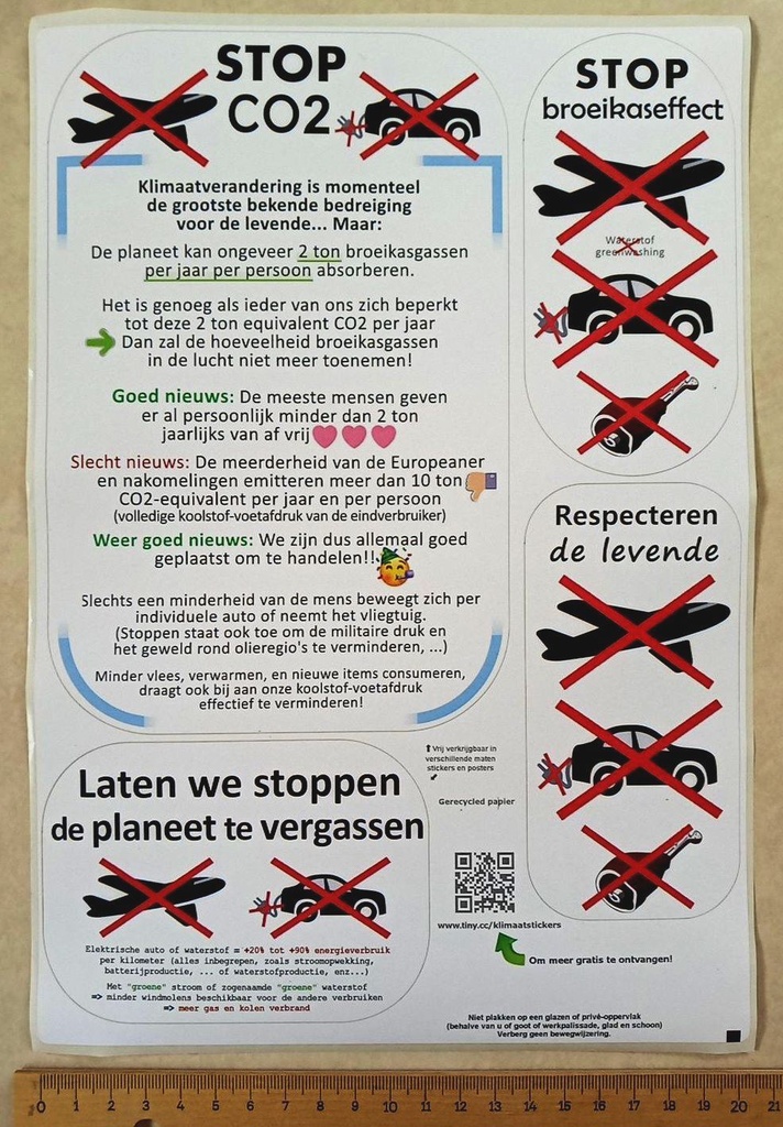 Néerlandais - Sticker mix, STOP CO2, ...