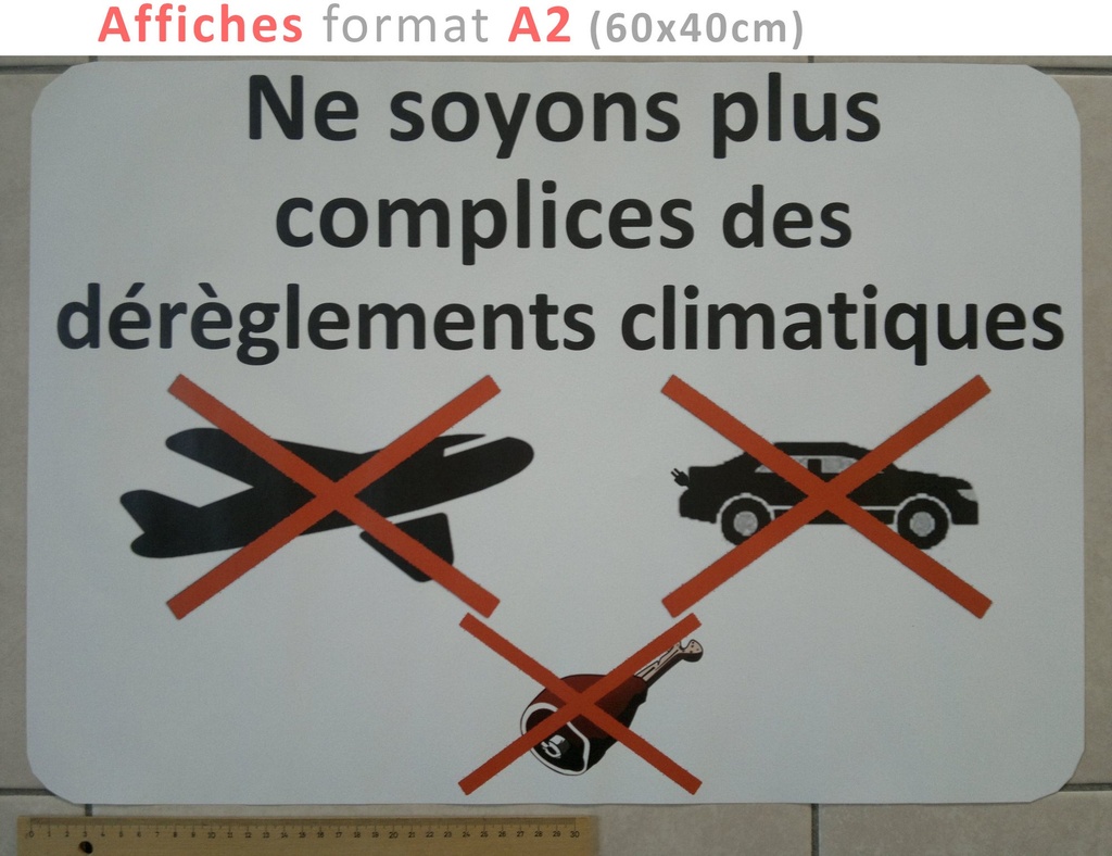 Affiche Ne soyons plus complices des dérèglements climatiques