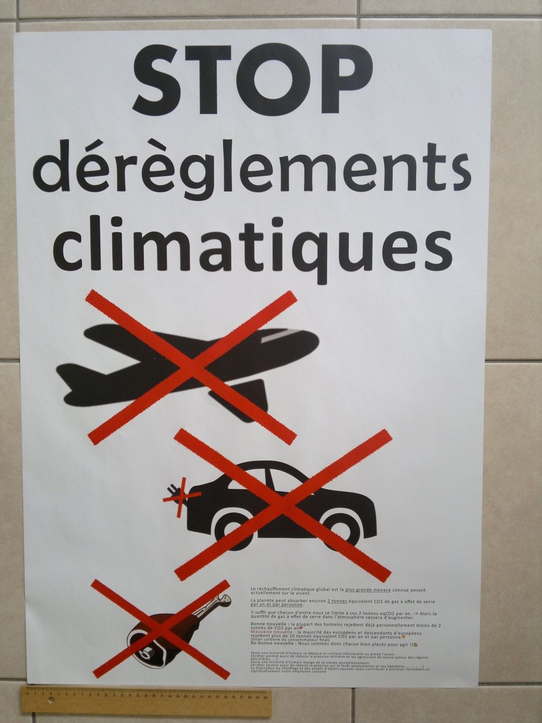 Affiche STOP dérèglements climatiques