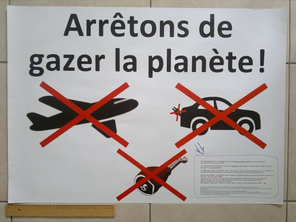 Affiche Arrêtons de gazer la planète !