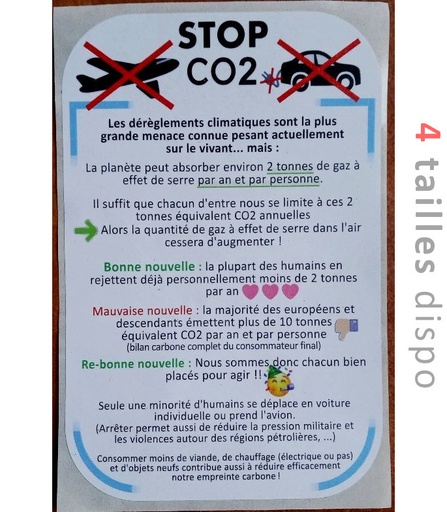 STOP CO2 avec argumentaire 2 tonnes